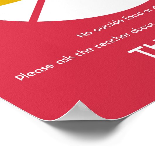 Pinda Free Classroom Sign. Poster (Hoek)