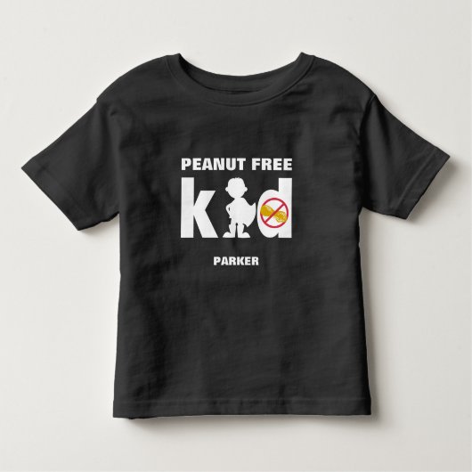 Pinda Free Kind Super Boy Voedsel Allergie Alert S Kinder Shirts (Voorkant)