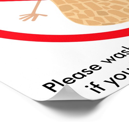 Pinda Free Zone Food Allergy Print (Hoek)