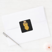 Pinda Grappig Vierkante Sticker (Envelop)