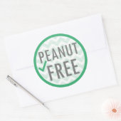 Pinda gratis groen allergeen gratis ronde sticker (Envelop)