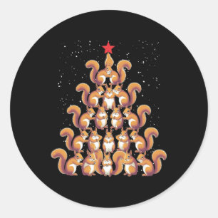 Pinda Kerstboom De Eekhoorn Kerstboom Vrouwen Ronde Sticker