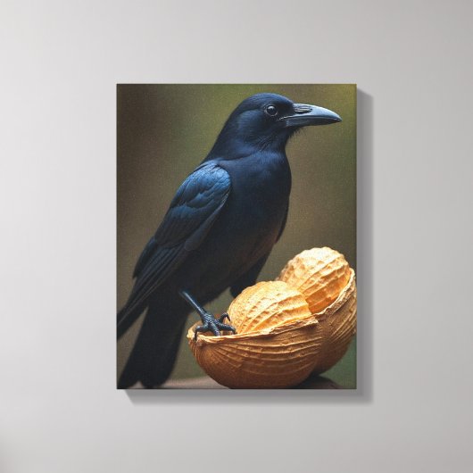 Pinda liefhebbers Crow-Raven canvas muurkunst (Voorkant)