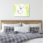 Pinda Schattige Beagle Canvas Wrap Afdruk (Insitu (Slaapkamer))