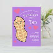 Pinda Verjaardagsfeest Kinder Schattigee Cartoon Kaart (Staand voorkant)