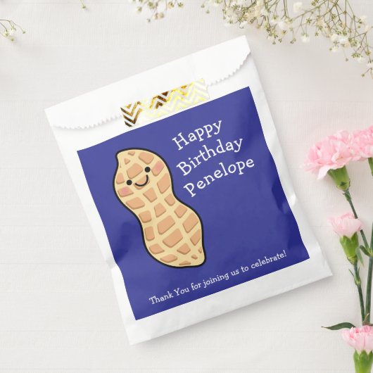 Pinda verjaardagsfeest Kinder Schattigee noot Cart Bedankzakje (Gezegeld)