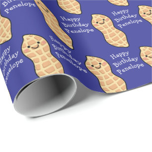Pinda verjaardagsfeest Kinder Schattigee noot Cart Cadeaupapier