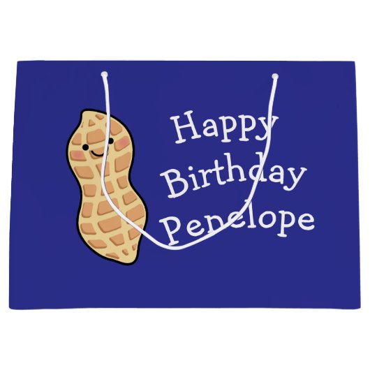 Pinda verjaardagsfeest Kinder Schattigee noot Cart Groot Cadeauzakje (Voorkant)