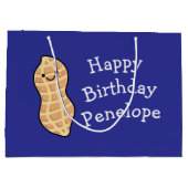 Pinda verjaardagsfeest Kinder Schattigee noot Cart Groot Cadeauzakje (Achterkant)