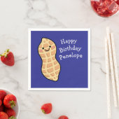 Pinda verjaardagsfeest Kinder Schattigee noot Cart Servet (Insitu)