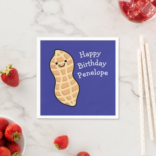 Pinda verjaardagsfeest Kinder Schattigee noot Cart Servet (Insitu)