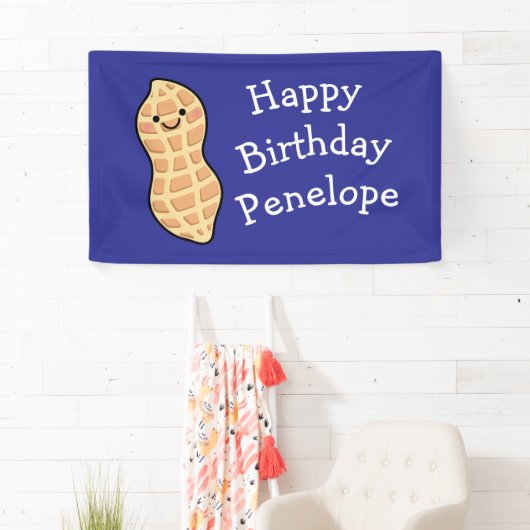 Pinda verjaardagsfeest Kinder Schattigee noot Cart Spandoek (Insitu)