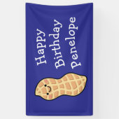 Pinda verjaardagsfeest Kinder Schattigee noot Cart Spandoek (Verticaal)