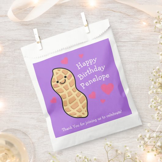 Pinda verjaardagsfeest Schattigee Kinder Cartoon n Bedankzakje (Geknipt)