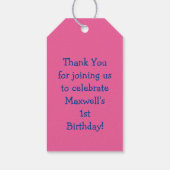 Pinda verjaardagsfeest Schattigee Kinder Cartoon n Cadeaulabel (Achterkant)