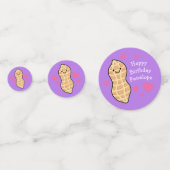 Pinda verjaardagsfeest Schattigee Kinder Cartoon n Confetti (Achterkanten)