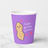 Pinda verjaardagsfeest Schattigee Kinder Cartoon n Papieren Bekers (Voorkant)