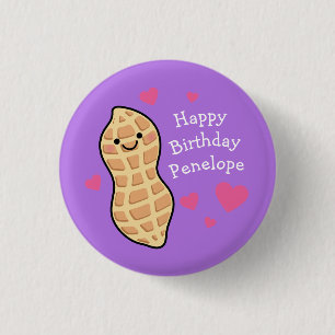 Pinda verjaardagsfeest Schattigee Kinder Cartoon n Ronde Button 3,2 Cm