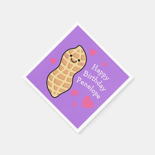 Pinda verjaardagsfeest Schattigee Kinder Cartoon n Servet (Hoek)