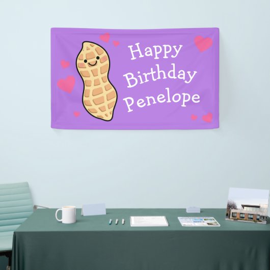 Pinda verjaardagsfeest Schattigee Kinder Cartoon n Spandoek (Beurs)