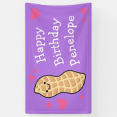 Pinda verjaardagsfeest Schattigee Kinder Cartoon n Spandoek (Verticaal)