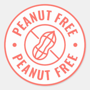 Pinda Vrij Allergie Bewustzijn Ronde Sticker