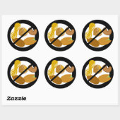 Pindaboom Not Gratis Zwarte Allergie Not Ronde Sticker (Vel)