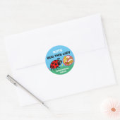 Pindaboom notenallergie Alert Epinefrine lieveheer Ronde Sticker (Envelop)