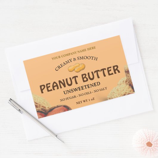 Pindakaas aangepaste label Sticker (Envelop)