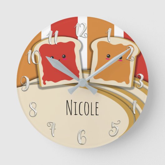 Pindakaas & Aardbeienjam PB&J Ronde Klok (Voorkant)