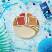 Pindakaas Aardbeienjam Verjaardag Whimsical Papieren Bordje (Feest)