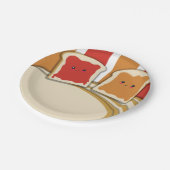 Pindakaas Aardbeienjam Verjaardag Whimsical Papieren Bordje (Gekanteld)