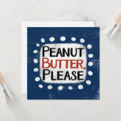 Pindakaas alstublieft Wenskaart Kaart (Voorkant / Achterkant in situ)