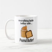 Pindakaas Brood Eten Schattig Koffiemok (Links)