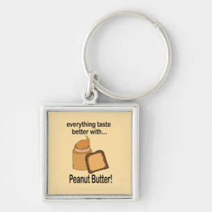 Pindakaas Brood Eten Schattig Sleutelhanger