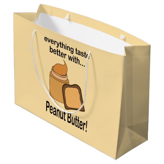 Pindakaas brood Leuke verjaardag Groot Cadeauzakje (Achterkant Gekanteld)