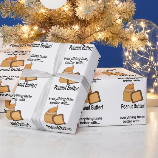 Pindakaas Brood Snack Eten Cadeaupapier (Feestdagen)