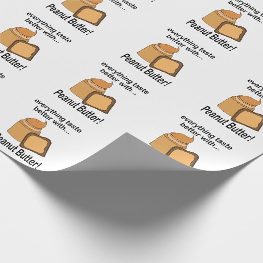 Pindakaas brood Snack voedsel Cadeaupapier (Hoek)