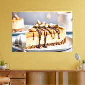 Pindakaas Cheesecake Canvas Afdruk (Insitu (Woonkamer))