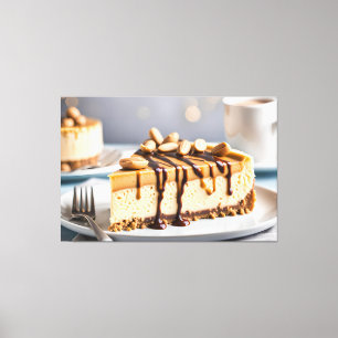 Pindakaas Cheesecake Canvas Afdruk