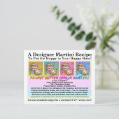 Pindakaas Cookie Martini Recept Kaart Briefkaart (Staand voorkant)