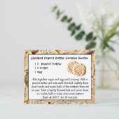 Pindakaas Cookies Recept Kaart Briefkaart (Staand voorkant)