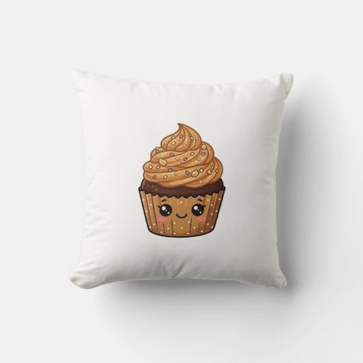 Pindakaas Cupcake Kawaii Kussen Kussenhoes (Voorkant)