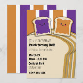 Pindakaas Druivenjam PB&J Verjaardagsfeestje Kaart (Voorkant / Achterkant)