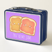 Pindakaas en aardbei gelei toast (Achterkant)