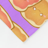 Pindakaas en aardbei gelei toast fleece deken (Hoek)