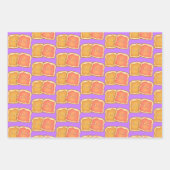 Pindakaas en aardbei gelei toast inpakpapier vel (Voorkant)