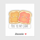 Pindakaas en aardbei gelei toast sticker (Vel)