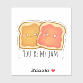 Pindakaas en aardbei gelei toast sticker