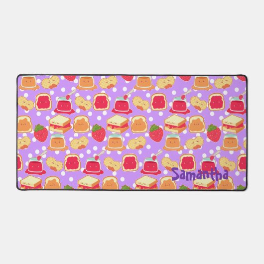 Pindakaas en aardbeiengelei bureaumat (Voorkant)